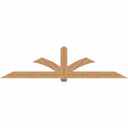 Ekena Millwork Redmond Smooth Timber Gable Bracket, Western Red Cedar, 108"W x 27"H x 5 1/2"D x 5 1/2"F, 6/12 Pitch GBW108X27X0606RED00SWR